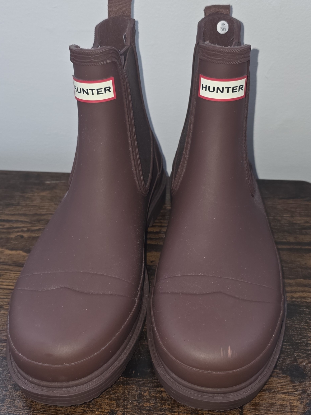 Hunter Women's Chelsea Rain Boots in Dark Brown